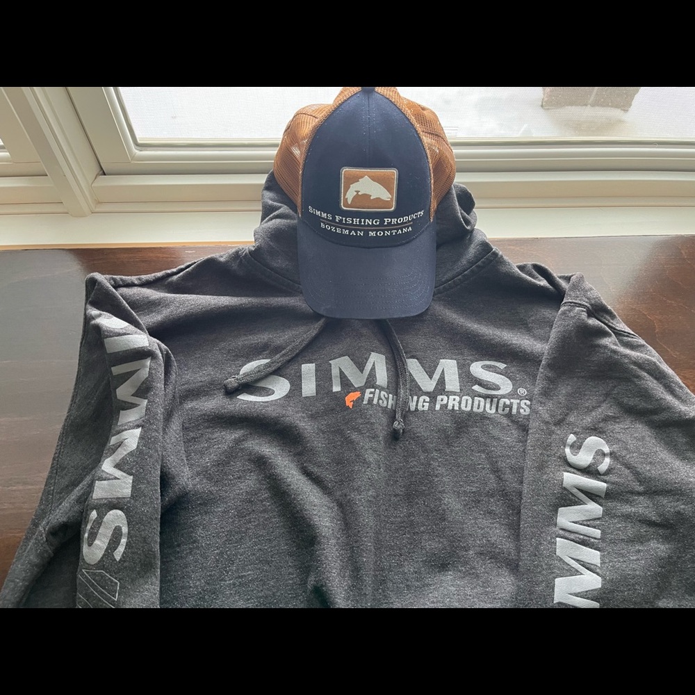 Simms Hat and Sweatshirt